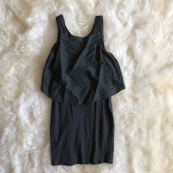 Soft Joie Kaleisa Silk Overlay Gray Dress M - Picture 7 of 8